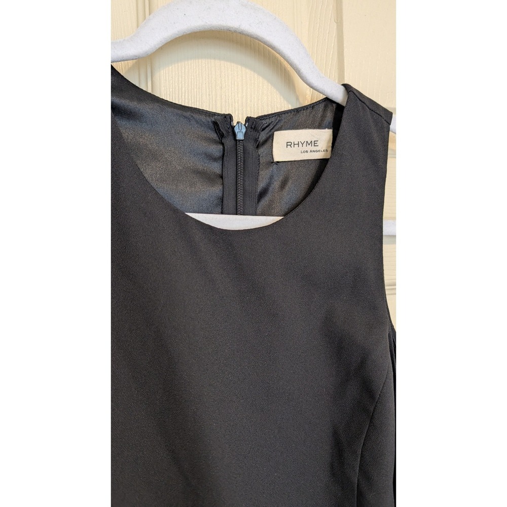 Rhyme Los Angeles Black Blue Colorblock Beaded Maxi Dress Sleeveless Womens L - Picture 2 of 7